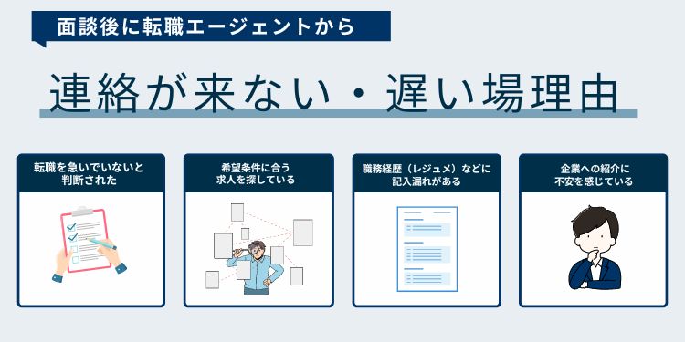 【面談後】転職エージェントから連絡が来ない・遅い理由